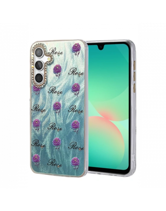 Newface Samsung Galaxy A26 Kılıf Blade Aynalı Desenli Kapak - Desen 9