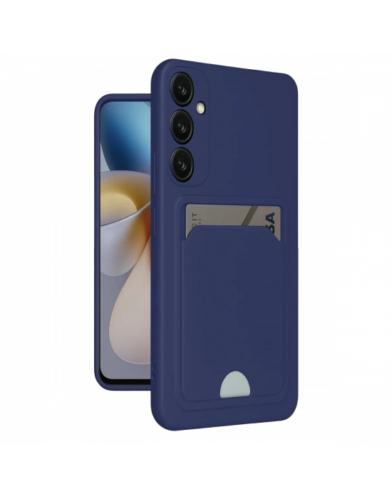 Newface Samsung Galaxy A26 Kılıf Kelvin Kartvizitli Silikon - Lacivert