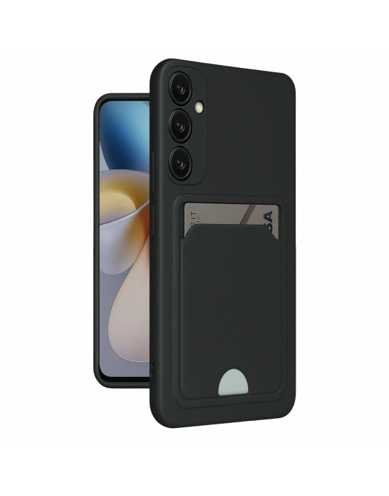 Newface Samsung Galaxy A26 Kılıf Kelvin Kartvizitli Silikon - Siyah