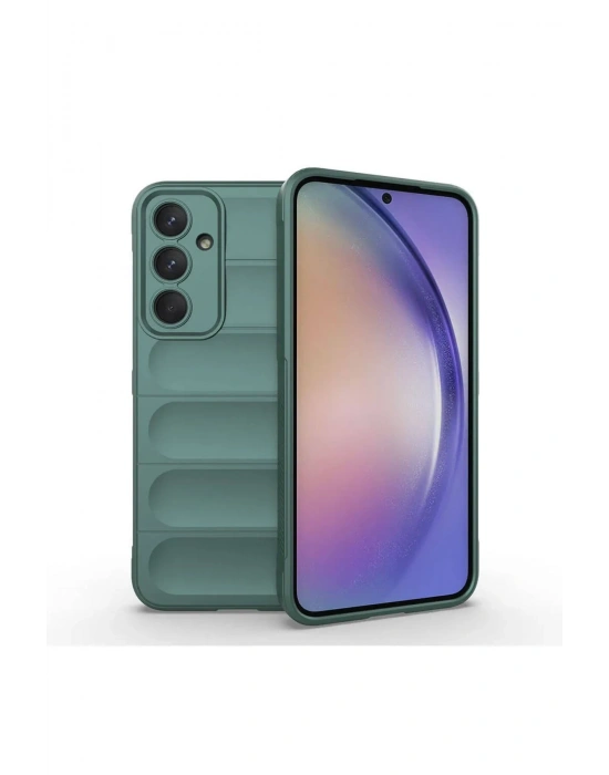 Newface Samsung Galaxy A26 Kılıf Optimum Silikon - Koyu Yeşil