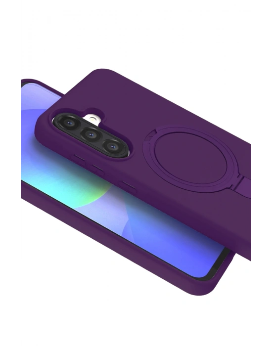 Newface Samsung Galaxy A26 Regal Magsafe Standlı Kapak - Derin Mor