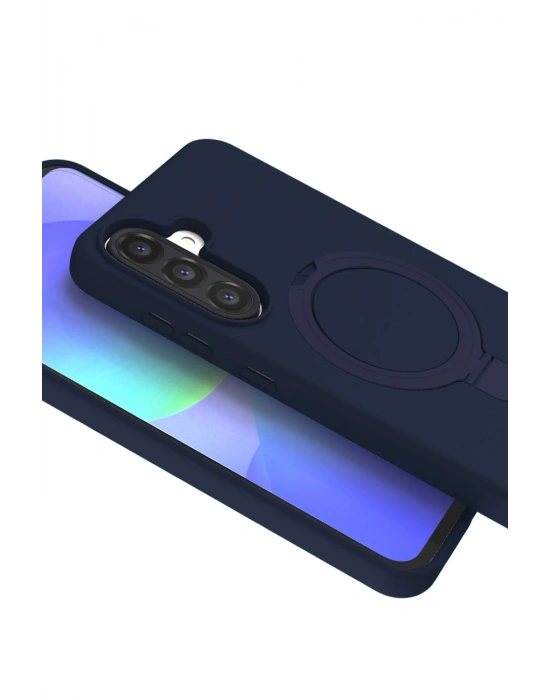 Newface Samsung Galaxy A26 Regal Magsafe Standlı Kapak - Lacivert