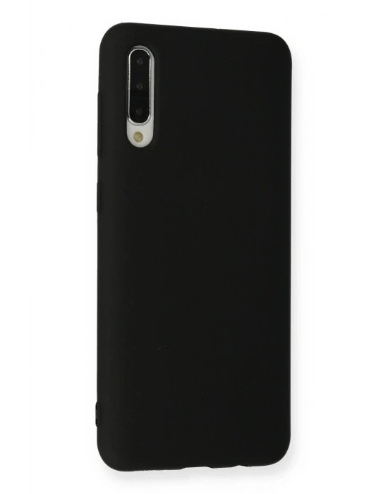 Newface Samsung Galaxy A30S Kılıf Nano içi Kadife Silikon - Siyah