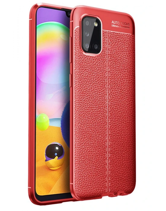 Newface Samsung Galaxy A31 Kılıf Auto Focus Kapak - Kırmızı