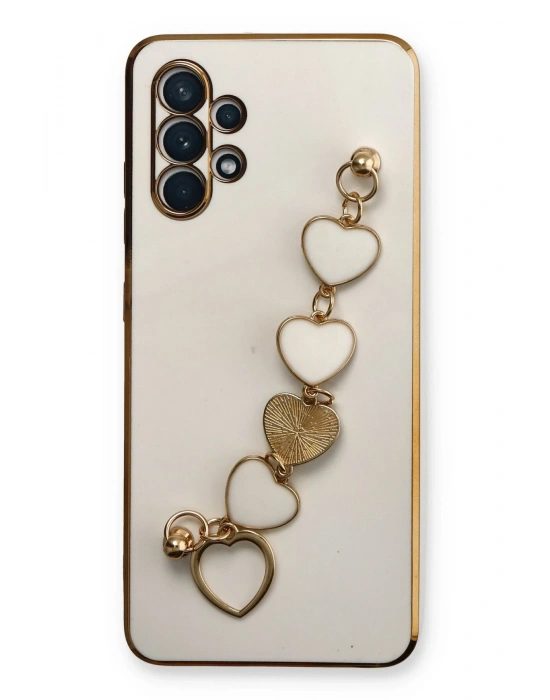 Newface Samsung Galaxy A32 Kılıf Esila Silikon - Beyaz