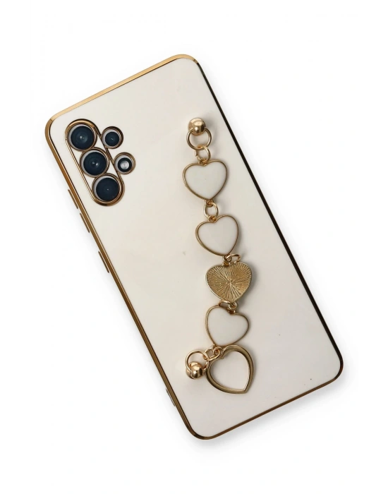 Newface Samsung Galaxy A32 Kılıf Esila Silikon - Beyaz