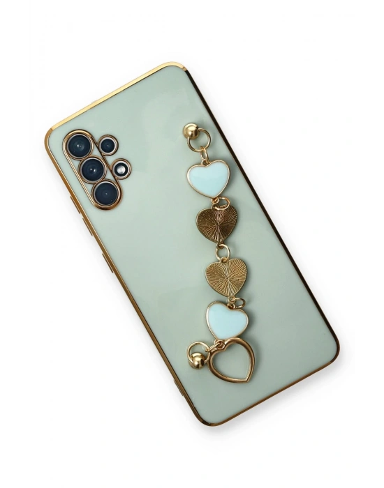 Newface Samsung Galaxy A32 Kılıf Esila Silikon - Su Yeşili