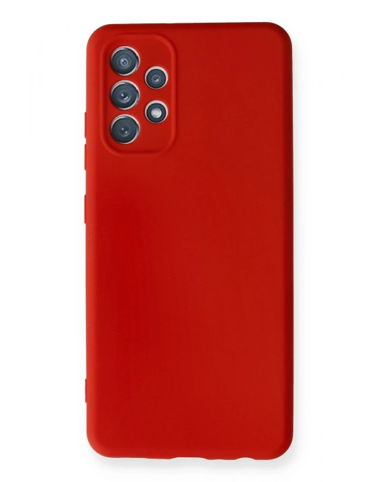 Newface Samsung Galaxy A32 Kılıf Nano içi Kadife Silikon - Kırmızı