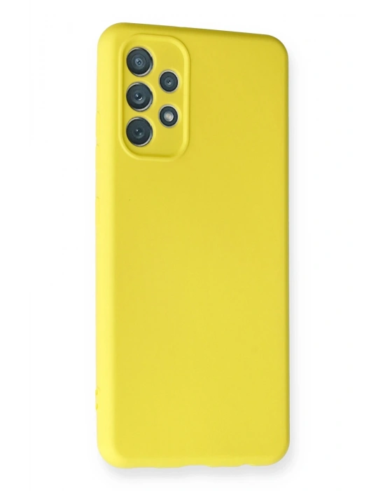 Newface Samsung Galaxy A32 Kılıf Nano içi Kadife Silikon - Sarı