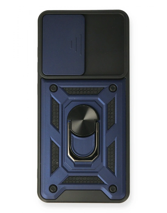 Newface Samsung Galaxy A32 Kılıf Pars Lens Yüzüklü Silikon - Lacivert