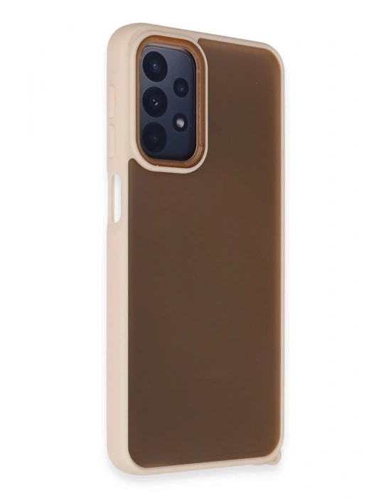 Newface Samsung Galaxy A33 5G Kılıf Elegant Kapak - Pudra