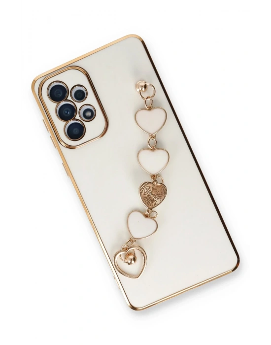 Newface Samsung Galaxy A33 5G Kılıf Esila Silikon - Beyaz