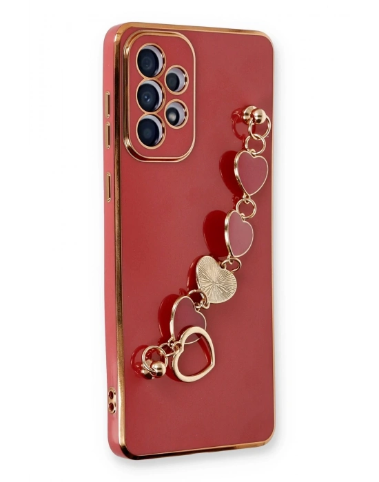 Newface Samsung Galaxy A33 5G Kılıf Esila Silikon - Kırmızı