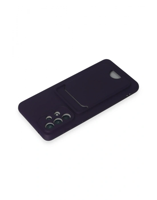 Newface Samsung Galaxy A33 5G Kılıf Kelvin Kartvizitli Silikon - Derin Mor