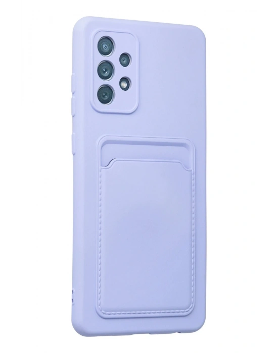 Newface Samsung Galaxy A33 5G Kılıf Kelvin Kartvizitli Silikon - Lila