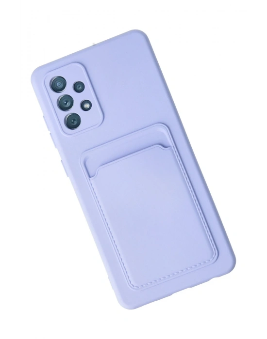 Newface Samsung Galaxy A33 5G Kılıf Kelvin Kartvizitli Silikon - Lila