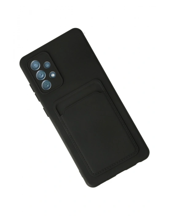 Newface Samsung Galaxy A33 5G Kılıf Kelvin Kartvizitli Silikon - Siyah