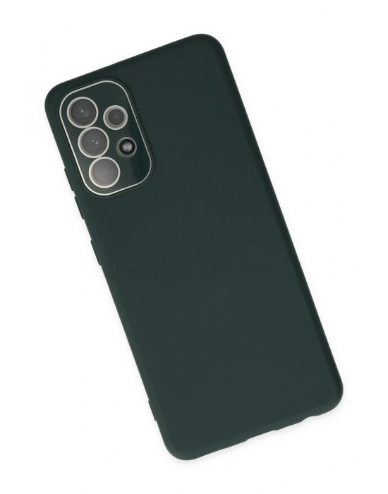 Newface Samsung Galaxy A33 5G Kılıf Lansman Glass Kapak - Koyu Yeşil