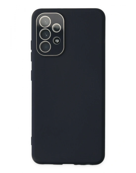 Newface Samsung Galaxy A33 5G Kılıf Lansman Glass Kapak - Lacivert