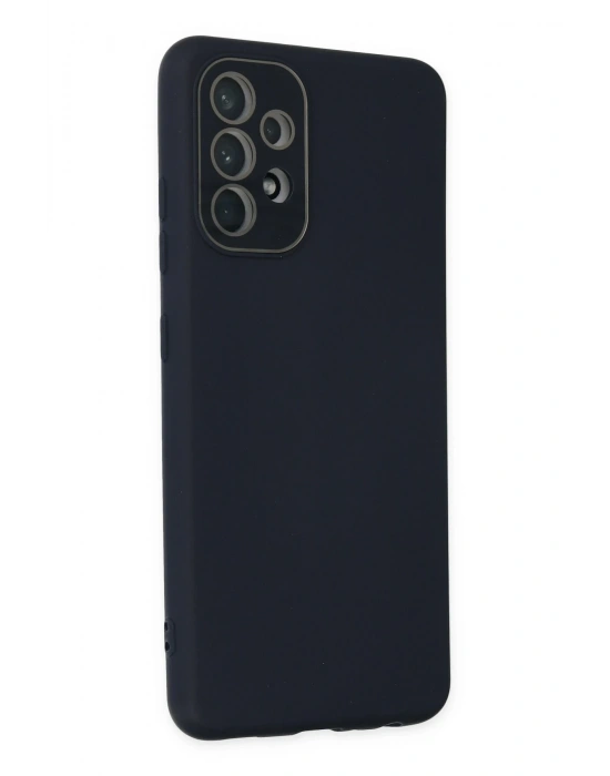 Newface Samsung Galaxy A33 5G Kılıf Lansman Glass Kapak - Lacivert