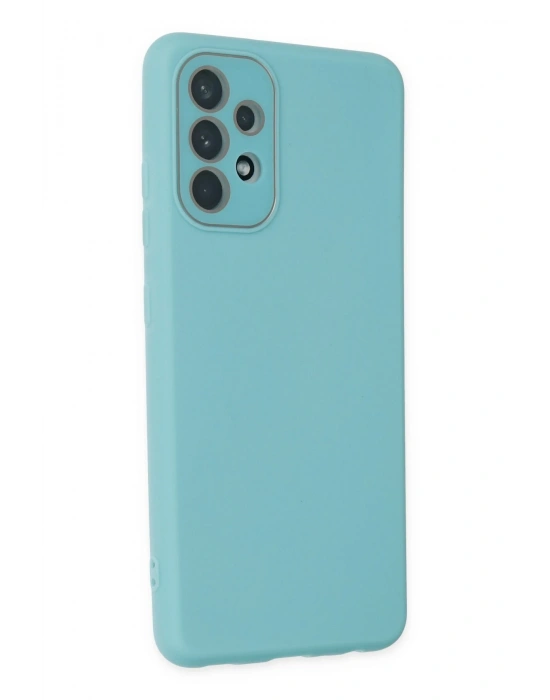 Newface Samsung Galaxy A33 5G Kılıf Lansman Glass Kapak - Turkuaz