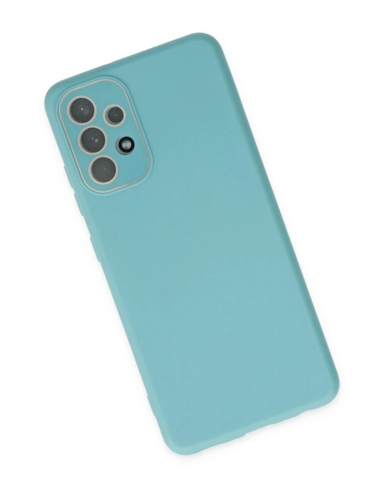 Newface Samsung Galaxy A33 5G Kılıf Lansman Glass Kapak - Turkuaz