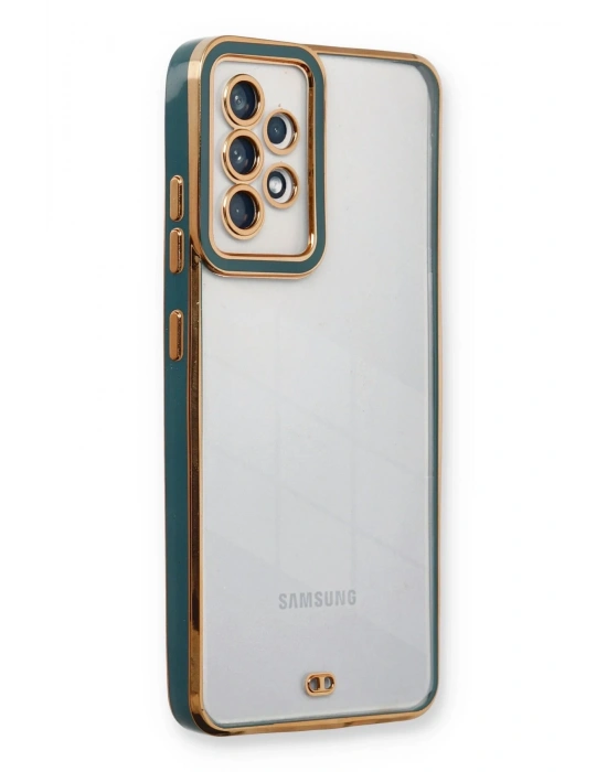 Newface Samsung Galaxy A33 5G Kılıf Liva Lens Silikon - Yeşil