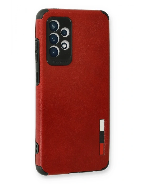 Newface Samsung Galaxy A33 5G Kılıf Loop Deri Silikon - Kırmızı