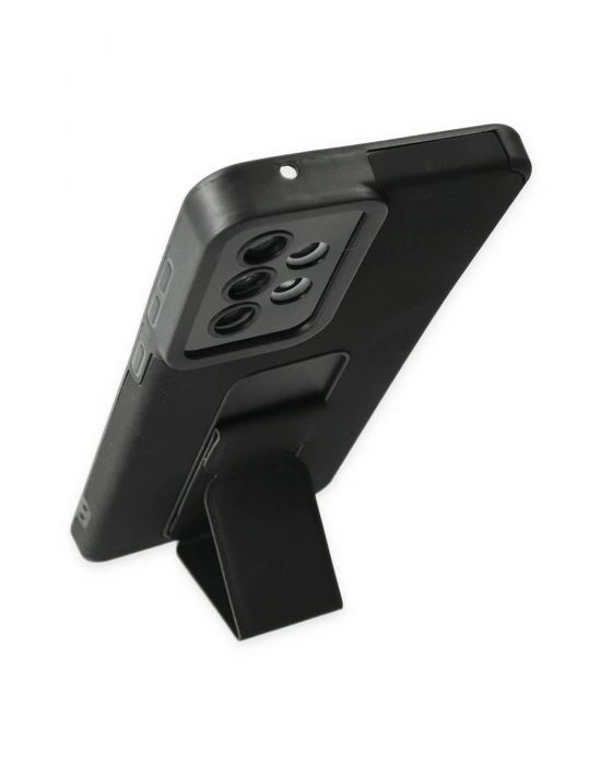 Newface Samsung Galaxy A33 5G Kılıf Mega Standlı Silikon - Siyah