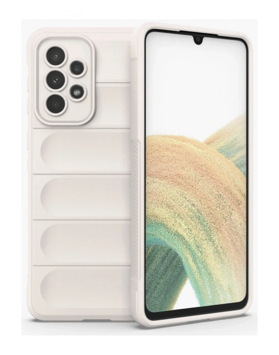Newface Samsung Galaxy A33 5G Kılıf Optimum Silikon - Krem