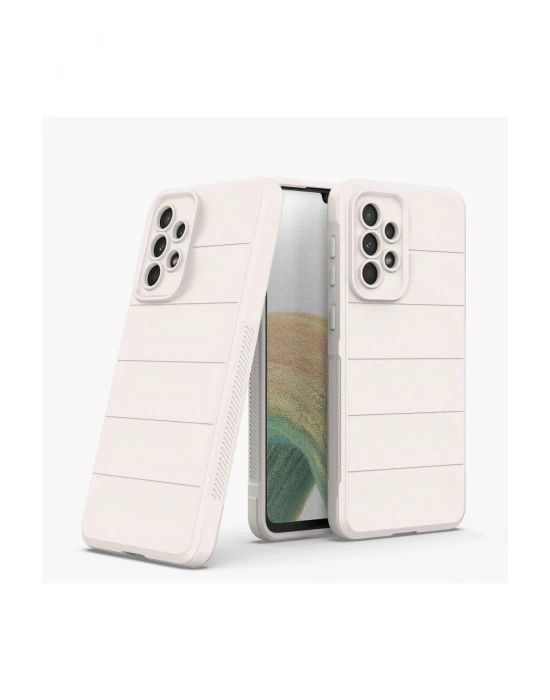 Newface Samsung Galaxy A33 5G Kılıf Optimum Silikon - Krem