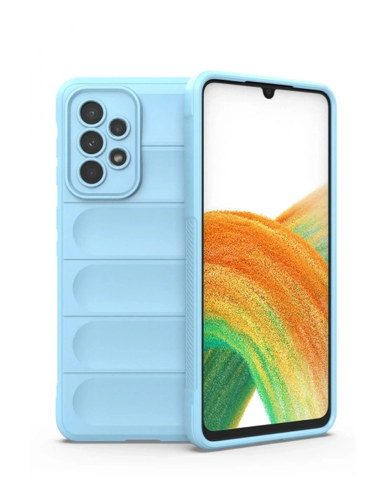 Newface Samsung Galaxy A33 5G Kılıf Optimum Silikon - Sky Blue