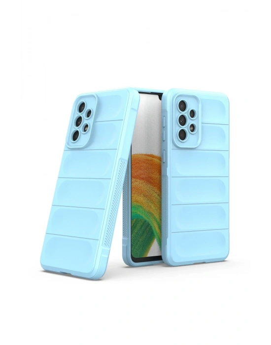 Newface Samsung Galaxy A33 5G Kılıf Optimum Silikon - Sky Blue