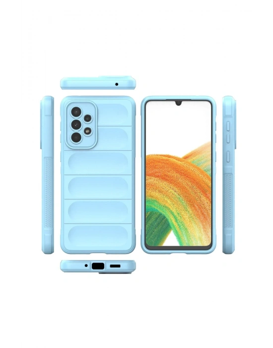 Newface Samsung Galaxy A33 5G Kılıf Optimum Silikon - Sky Blue