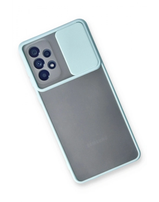 Newface Samsung Galaxy A33 5G Kılıf Palm Buzlu Kamera Sürgülü Silikon - Turkuaz