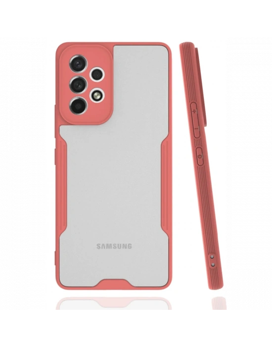 Newface Samsung Galaxy A33 5G Kılıf Platin Silikon - Pembe