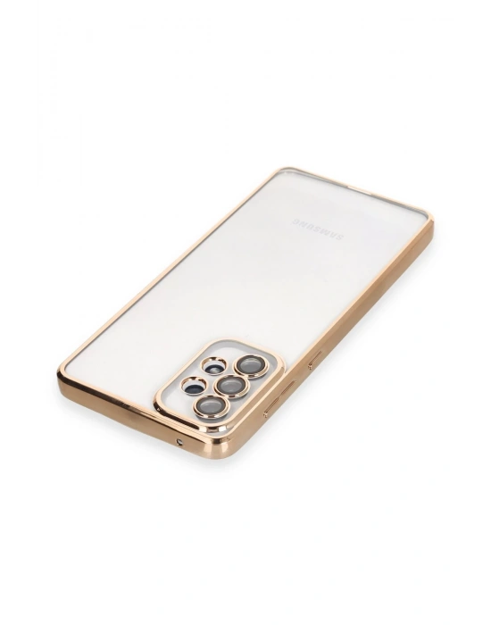 Newface Samsung Galaxy A33 5G Kılıf Razer Lensli Silikon - Gold