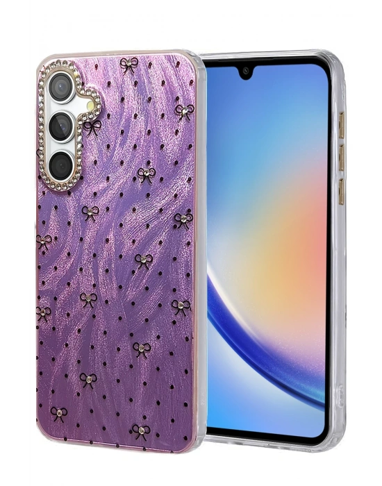 Newface Samsung Galaxy A34 5G Kılıf Blade Aynalı Desenli Kapak - Desen 2