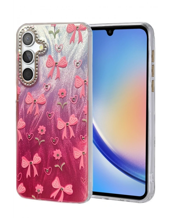 Newface Samsung Galaxy A34 5G Kılıf Blade Aynalı Desenli Kapak - Desen 3