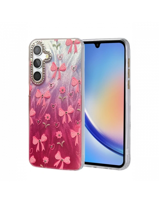 Newface Samsung Galaxy A34 5G Kılıf Blade Aynalı Desenli Kapak - Desen 3