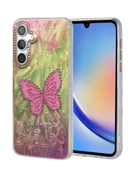 Newface Samsung Galaxy A34 5G Kılıf Blade Aynalı Desenli Kapak - Desen 5