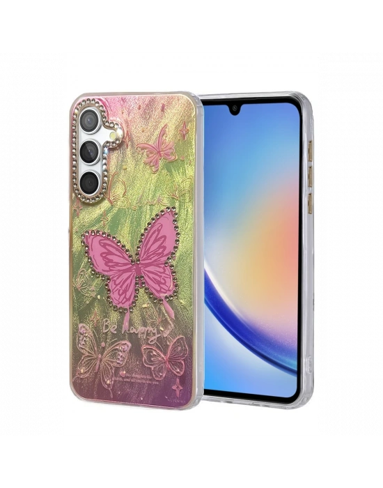 Newface Samsung Galaxy A34 5G Kılıf Blade Aynalı Desenli Kapak - Desen 5