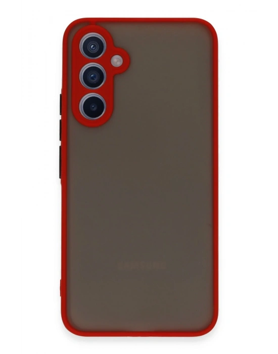 Newface Samsung Galaxy A34 5G Kılıf Montreal Silikon Kapak - Kırmızı