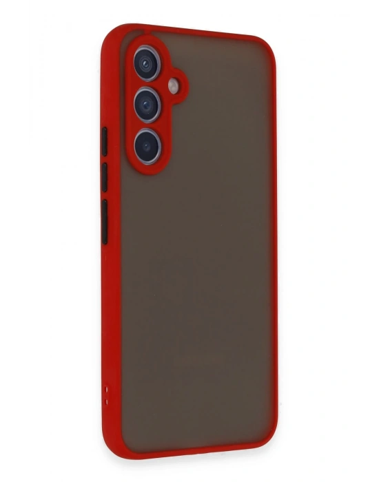 Newface Samsung Galaxy A34 5G Kılıf Montreal Silikon Kapak - Kırmızı