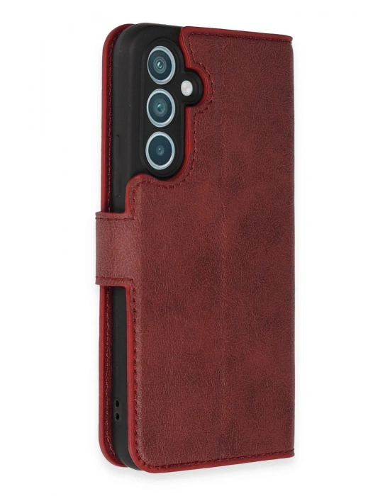 Newface Samsung Galaxy A34 5G Kılıf Trend S Plus Kapaklı Kılıf - Kırmızı