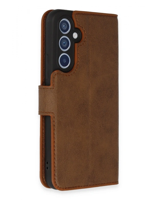 Newface Samsung Galaxy A34 5G Kılıf Trend S Plus Kapaklı Kılıf - Taba