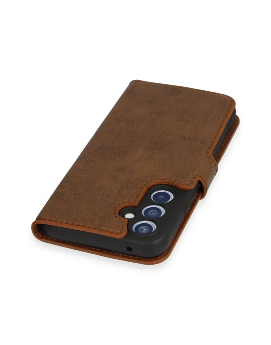 Newface Samsung Galaxy A34 5G Kılıf Trend S Plus Kapaklı Kılıf - Taba