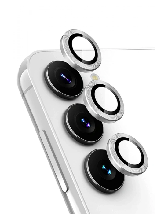 Newface Samsung Galaxy A34 5G Valdez Metal Kamera Lens - Gümüş