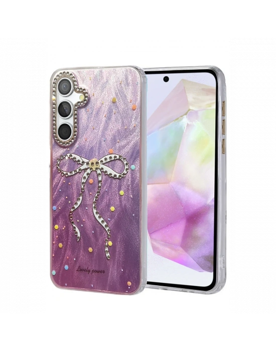 Newface Samsung Galaxy A35 5G Kılıf Blade Aynalı Desenli Kapak - Desen 1