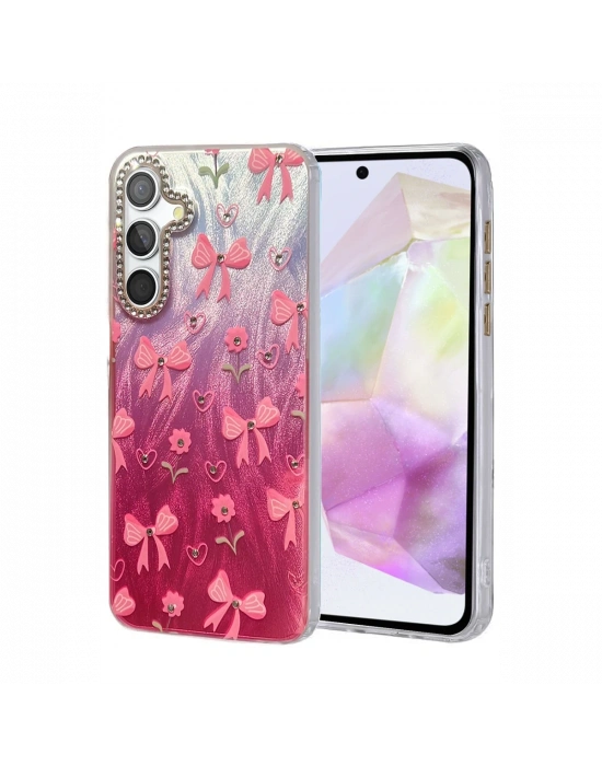 Newface Samsung Galaxy A35 5G Kılıf Blade Aynalı Desenli Kapak - Desen 3